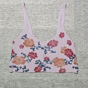 Floral Pink Sleeveless Top